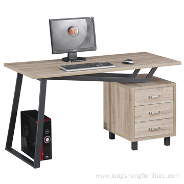 Factory Price Wooden Computer Table With Cabinet